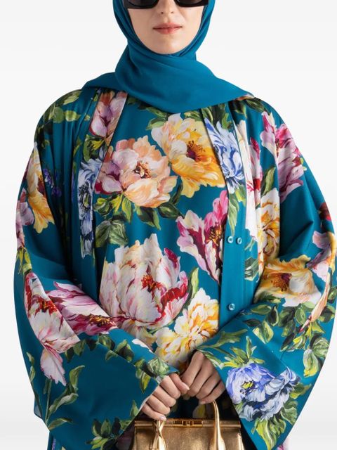 Dolce & Gabbana floral-print maxi dress - Blue