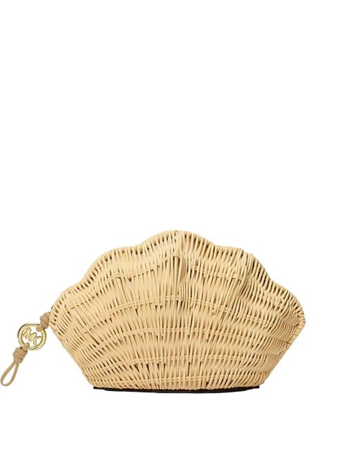 Michael Kors shell-shaped woven rattan clutch bag - Neutrals - zdjęcie produktu nr 1