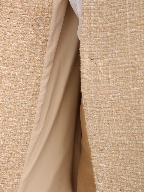 Twinset płaszcz z wełną kolor beżowy 252TP2141