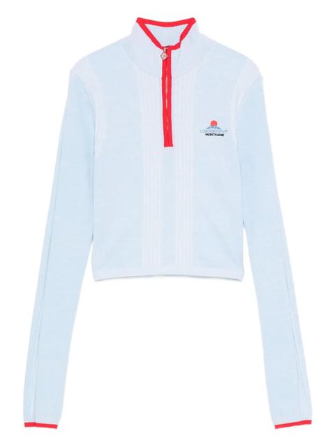 Casablanca ribbed zip-up sweatshirt - Blue - zdjęcie produktu nr 1