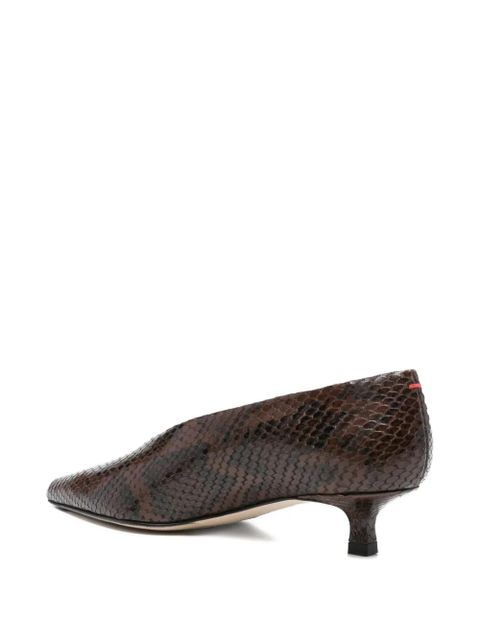 Aeyde 45mm Clara pointed-toe pumps - Brown