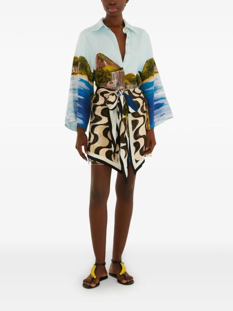 FARM Rio print tie dress - Blue - zdjęcie produktu nr 2