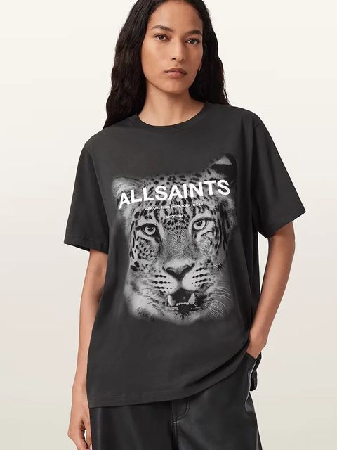 AllSaints t-shirt ROAR damski kolor czarny W075JD