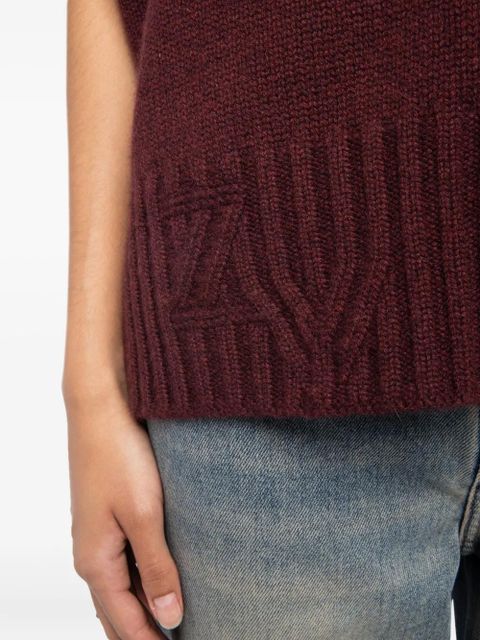 Zadig&Voltaire V-neck side-tie vest - Red