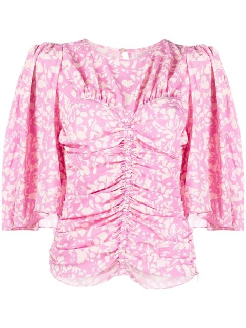 ISABEL MARANT Lidiane ruched blouse - Pink - zdjęcie produktu nr 1