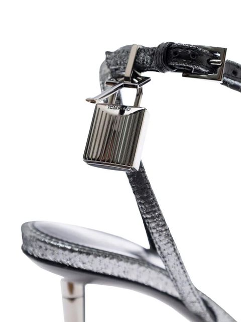 TOM FORD metallic heeled sandals - Silver