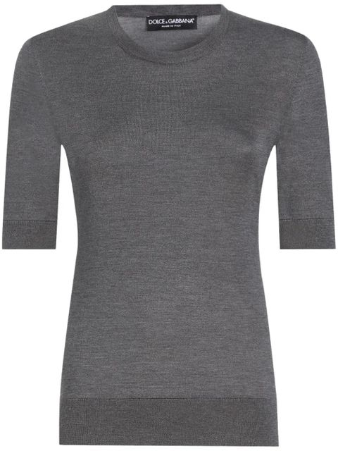 Dolce & Gabbana round neck knit top - Grey - zdjęcie produktu nr 1