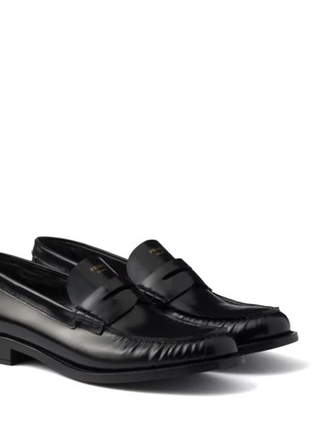 Prada penny-strap leather loafers - Black - zdjęcie produktu nr 2