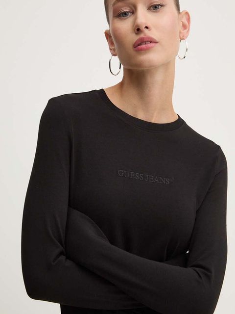 Guess Jeans longsleeve damski kolor czarny W4YI22 J1314