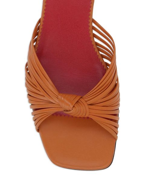 Valentino Garavani knotted leather flat sandals - Neutrals