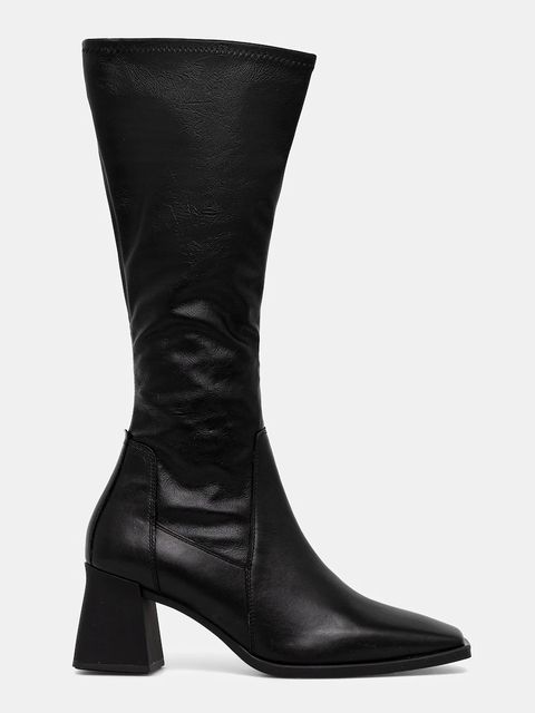 Vagabond Shoemakers kozaki skórzane HEDDA NARROW SHAFT damskie kolor czarny na słupku 5602-902-20