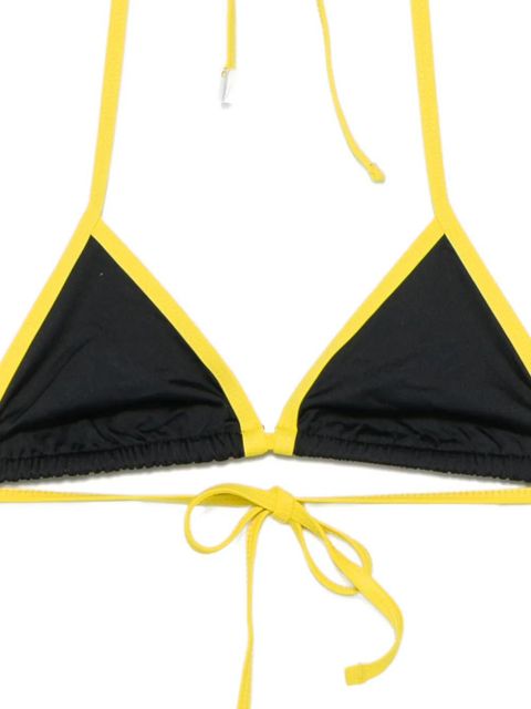 The Attico logo-print triangle-cup bikini - Black