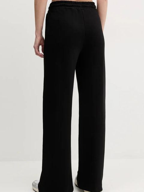 Guess spodnie dresowe bawełniane PRIMULA damskie kolor czarny gładkie V5GB07 KCRP0