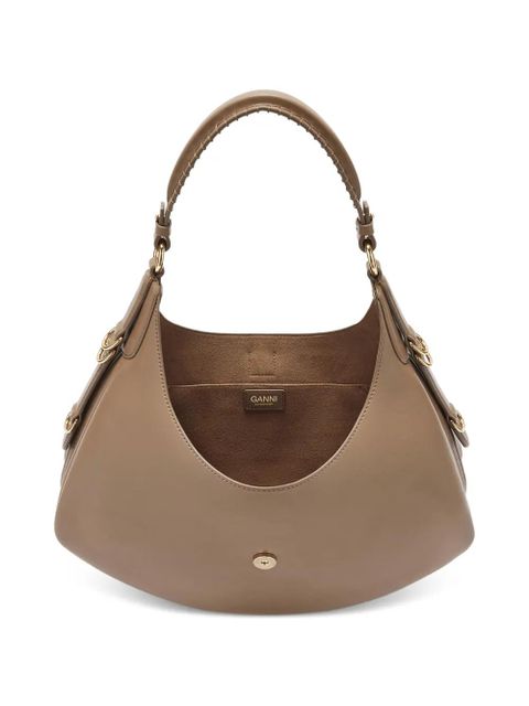 GANNI smal Kat buckle shoulder bag - Neutrals
