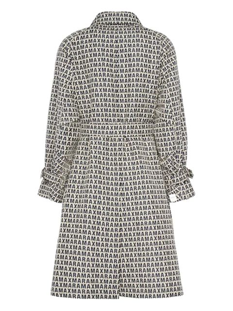 Max Mara logo-print belted raincoat - White - zdjęcie produktu nr 2