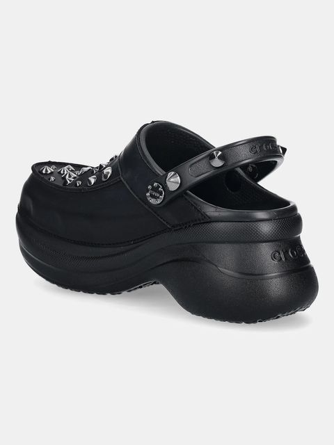 Crocs klapki Bae Studded Clog damskie kolor czarny na platformie 211626
