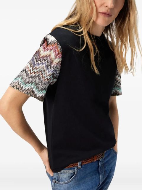 Missoni zig-zag sleeve top - Black