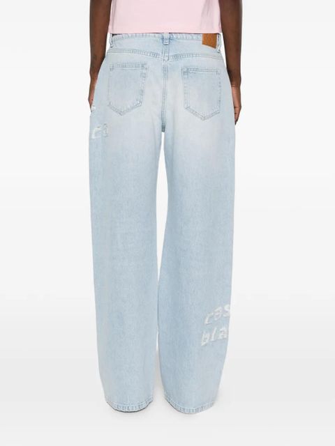 Casablanca ripped-letter jeans - Blue