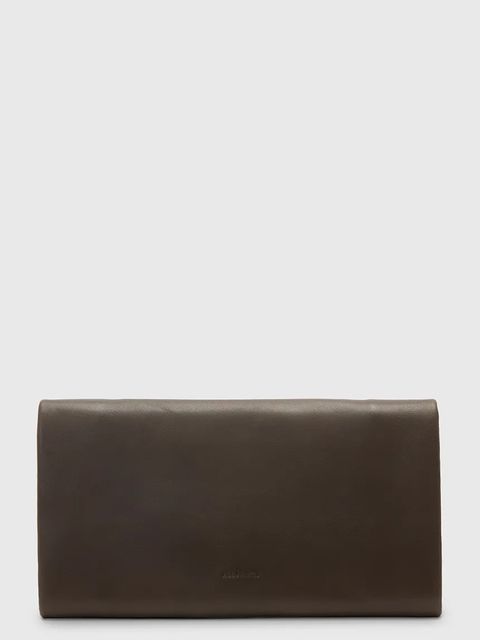 AllSaints portfel skórzany HARLUNA damski kolor brązowy W208XD - zdjęcie produktu nr 1