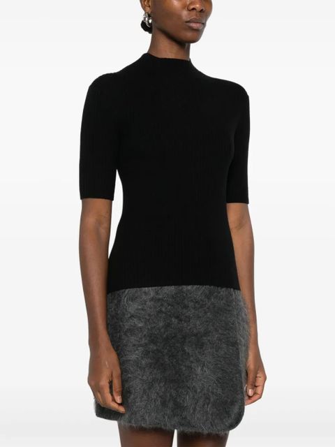 Maje ribbed T-shirt - Black