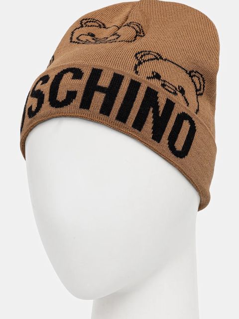 Moschino czapka z wełną kolor brązowy M3321 65443 - zdjęcie produktu nr 2