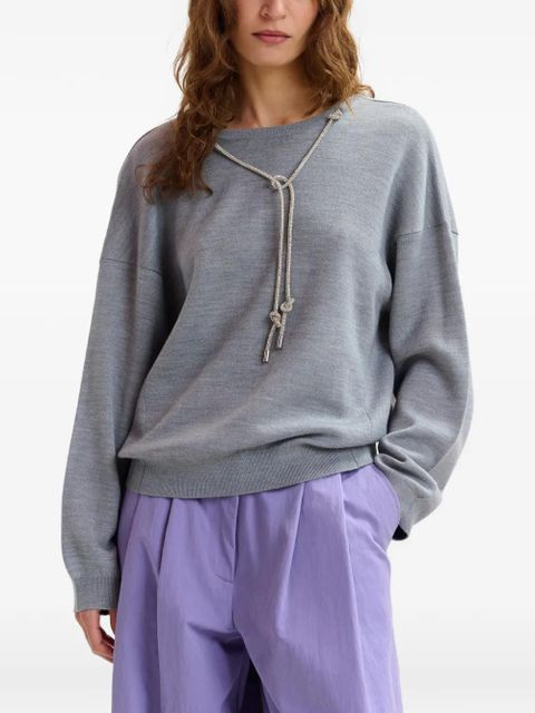 Essentiel Antwerp chain-detail sweater - Grey