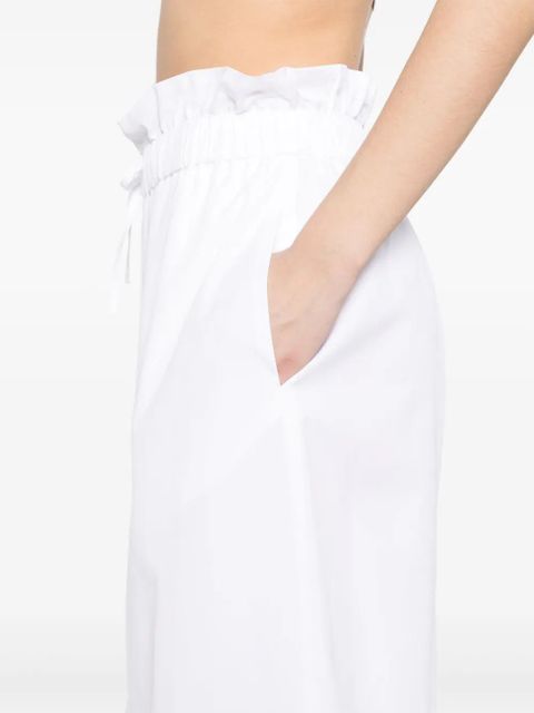 Simone Rocha ruffle-waisted cropped trousers - White