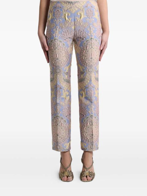 ETRO floral-jacquard trousers - Blue - zdjęcie produktu nr 2