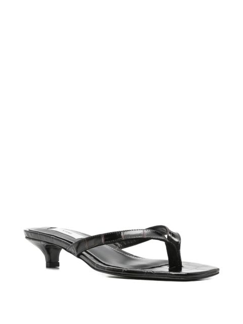 TOTEME croc-effect kitten-heel sandals - Black - zdjęcie produktu nr 2