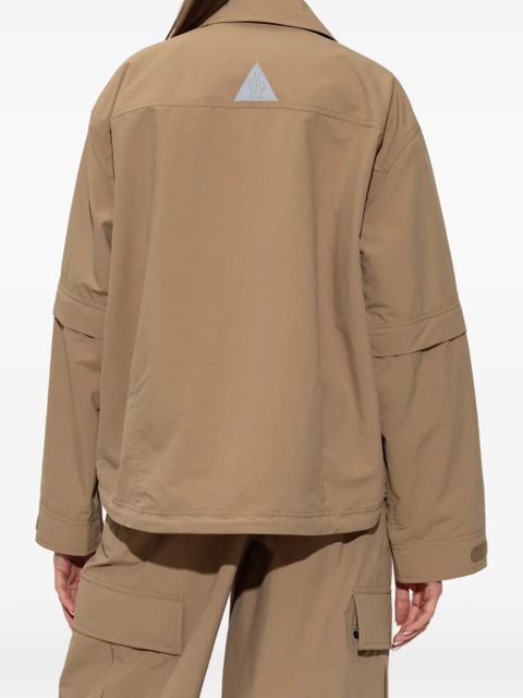 Moncler Grenoble Day-Namic logo-patch flap-pocket zip-up jacket - Brown