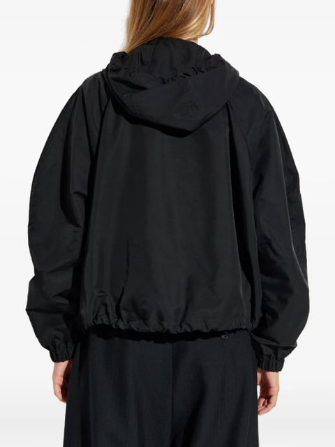 LOEWE hooded drawstring bomber jacket - Black