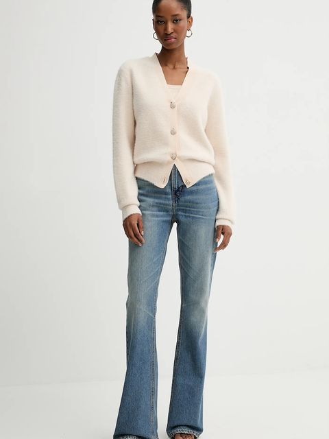 Blugirl Blumarine kardigan i top damski kolor beżowy lekki RF5235.MA39R