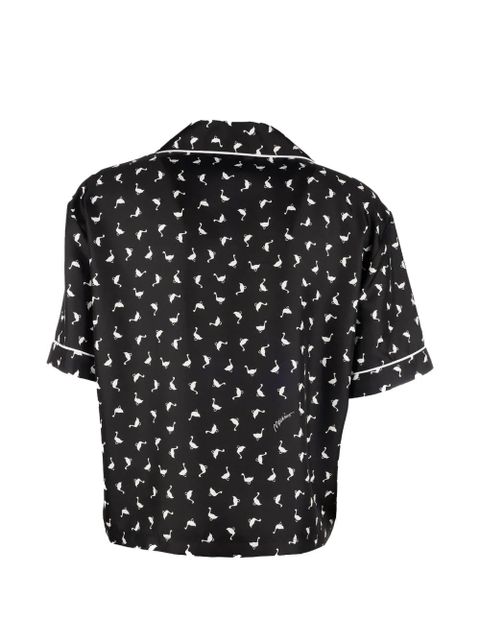 Moschino goose-print piped shirt - Black - zdjęcie produktu nr 2