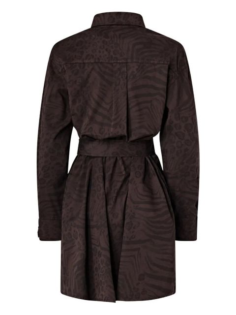 PINKO animal-print belted midi dress - Brown - zdjęcie produktu nr 2