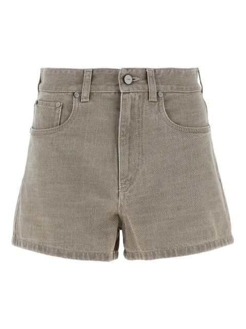 FENDI Stamp 1925 logo-embroidered denim shorts - Neutrals - zdjęcie produktu nr 1