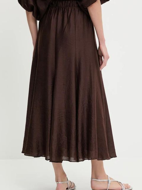 Answear.LAB spódnica kolor brązowy maxi rozkloszowana - zdjęcie produktu nr 2