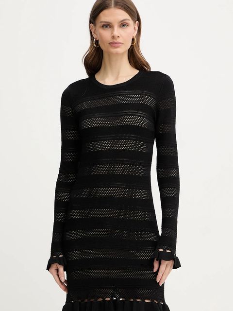 Twinset sukienka kolor czarny mini prosta 261TP3081 - zdjęcie produktu nr 1