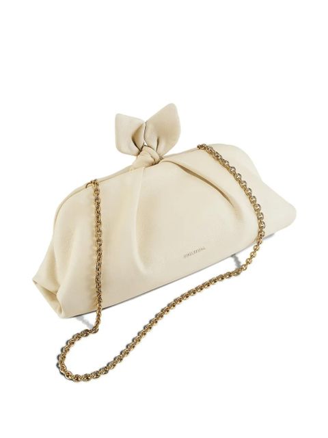 Aquazzura small Bow Tie clutch bag - White