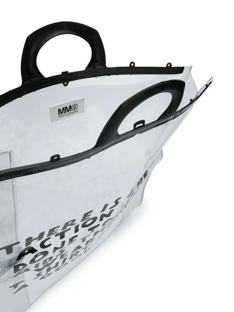 MM6 Maison Margiela logo tote bag - White