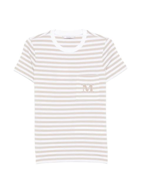 Max Mara striped chest-pocket T-shirt - White - zdjęcie produktu nr 1