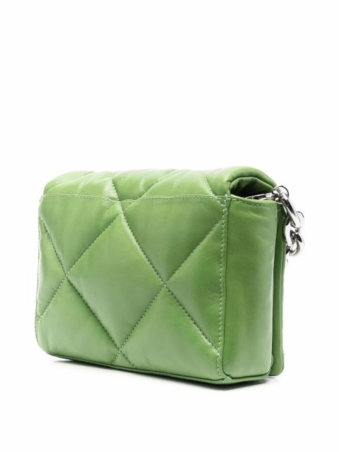 STAND STUDIO quilted flap tote bag - Green