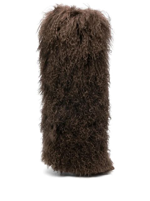 Paris Texas 105mm Furry boots - Brown - zdjęcie produktu nr 1