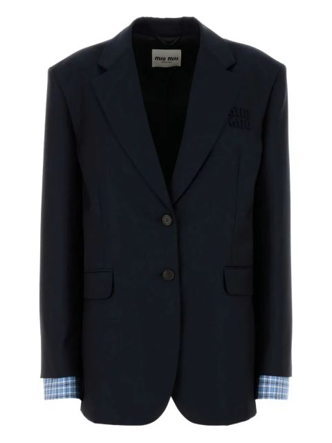 Miu Miu wool oversize blazer - Blue