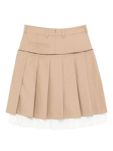 Gimaguas layered pleated mini skirt - Neutrals - zdjęcie produktu nr 2