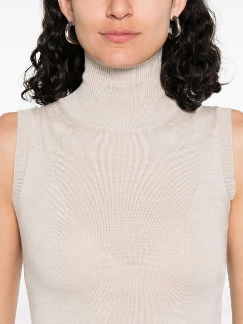 Sportmax virgin wool tank top - Neutrals