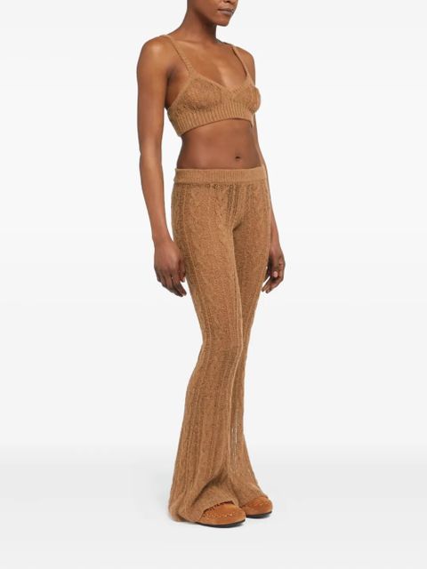 Alanui Desert Drift cable-knit trousers - Brown - zdjęcie produktu nr 2