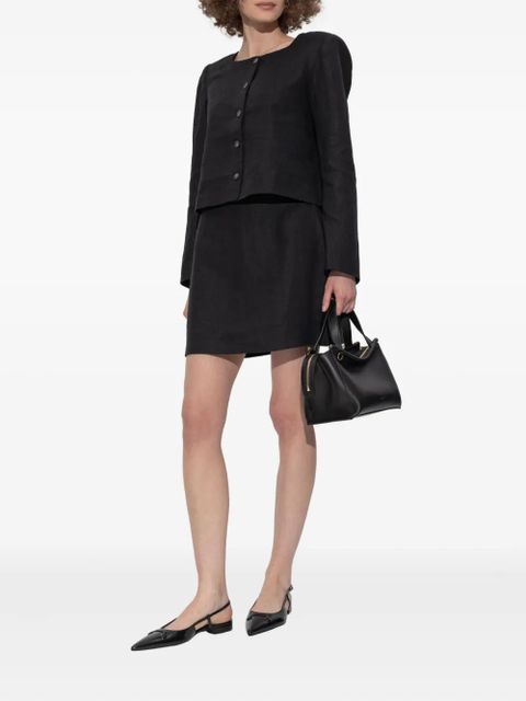 Posse Emma button-front linen jacket - Black