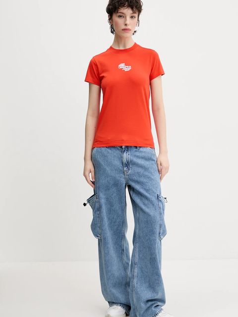 Karl Lagerfeld Jeans t-shirt damski kolor pomarańczowy A2W17027