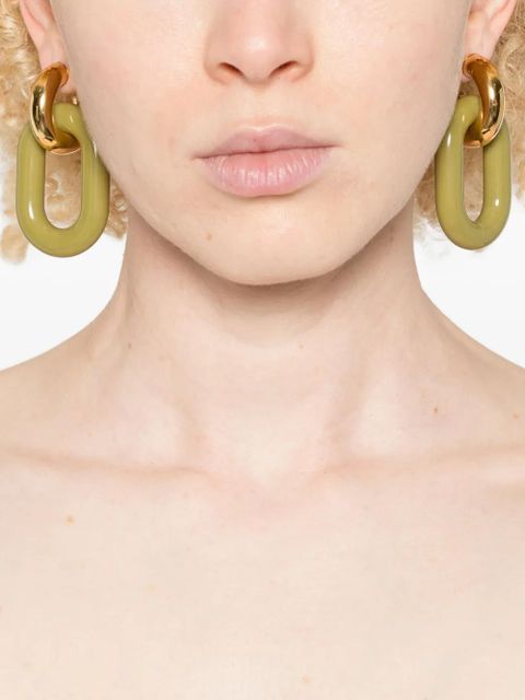 Marni chunky chain-link earrings - Green