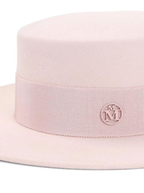 Maison Michel Kiki ribbon-detailed wool hat - Pink